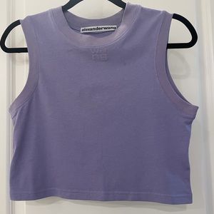 Alexander Wang cropped top tee lilac purple